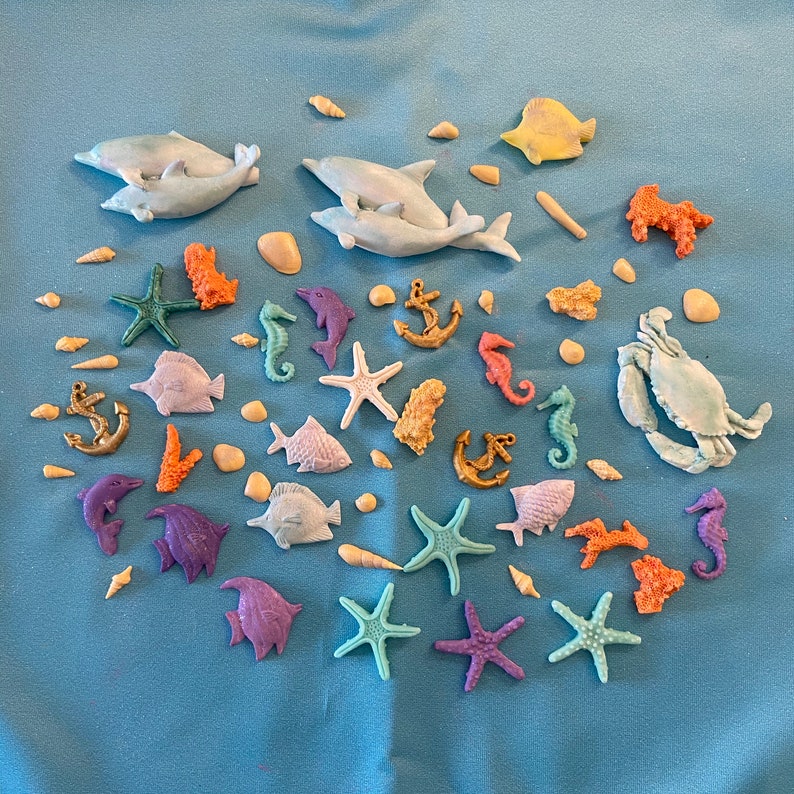 Edible Ocean Life Collection for Beach Cakes Birthdays Baby Etsy