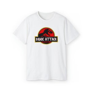 Panic Attack Jurassic Park style t-shirt