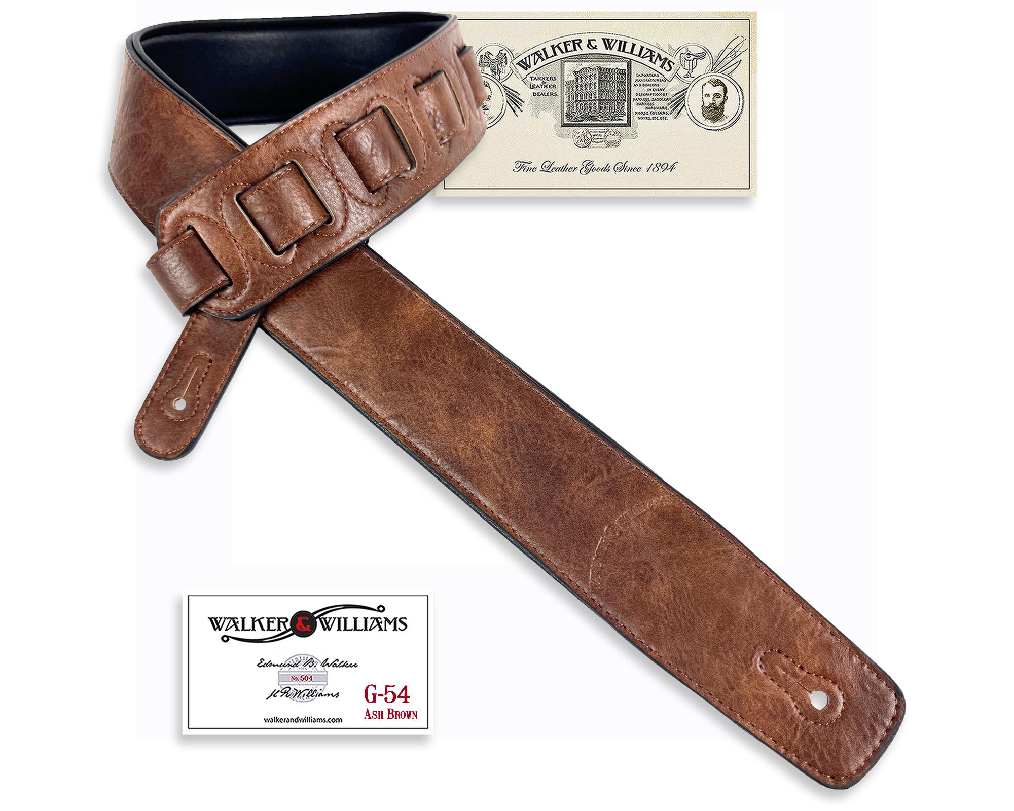 Walker and Williams G-54 Chestnut Brown Natural Finish Padded