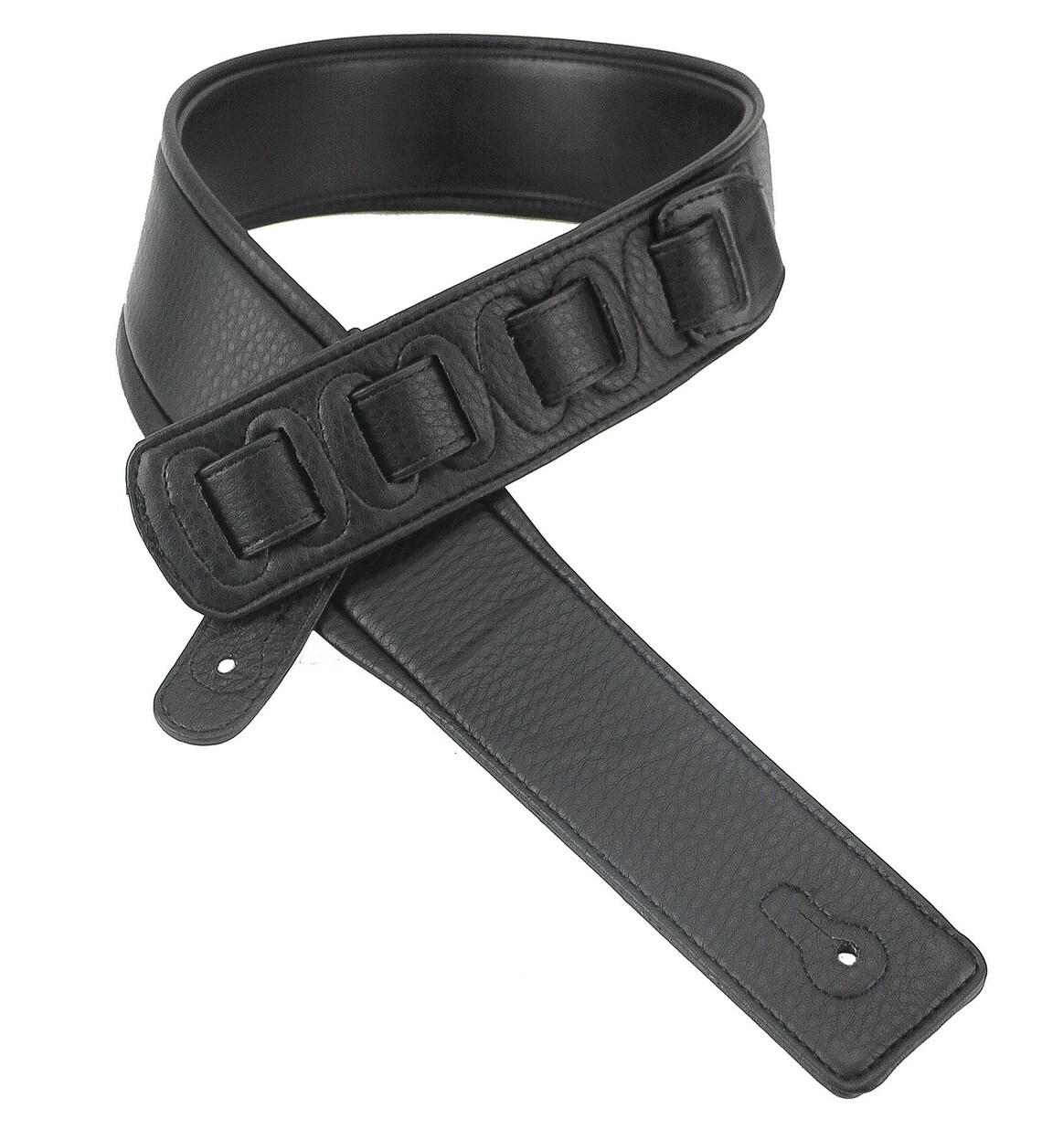 Walker & Williams Cvg 83 Padded Guitar Strap Hand Tooled Leather Musical Notes For Acoustic Electric And Bass Guitars