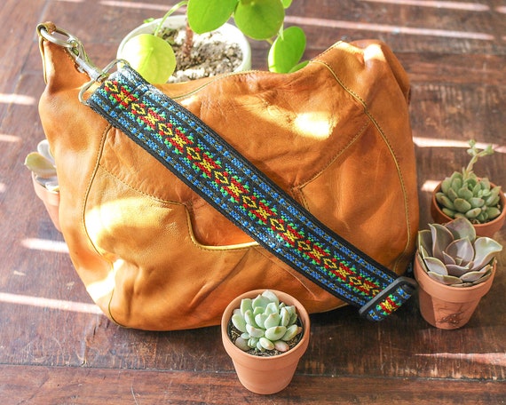 Guitar Strap Style Handbag Strap > Guitar Strap Purse > Shoulder Strap Bag > Replacement Strap for Crossbody Bag > Ethnic Style > 2 Wide