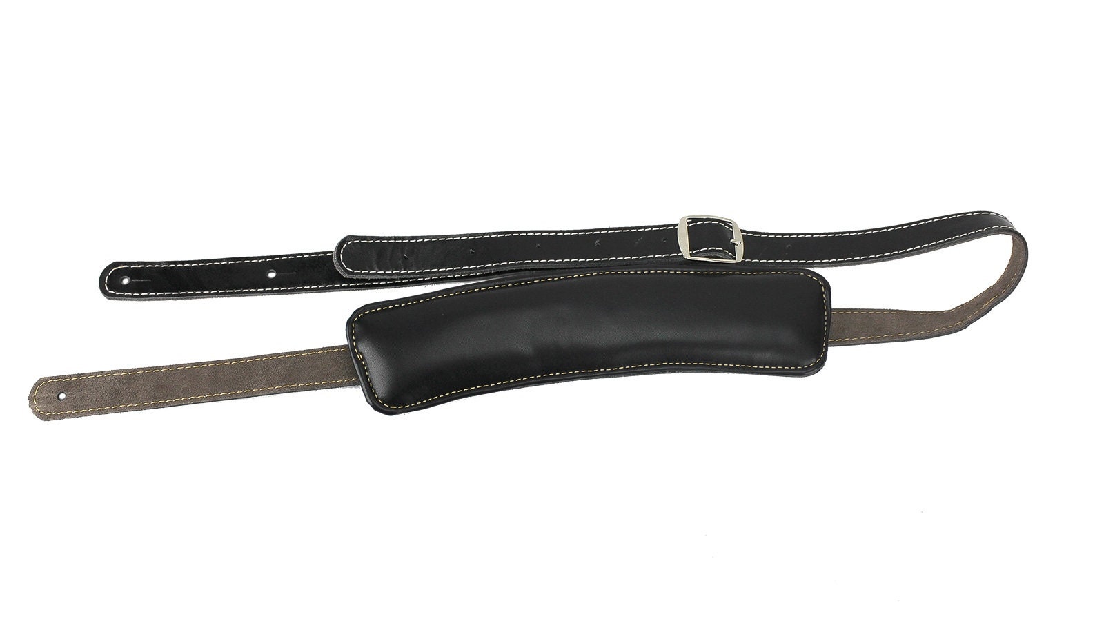 Wider rockabilly guitar strap soft black leather extra long up etsy