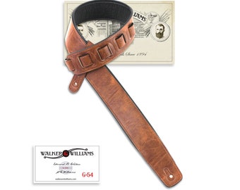 Walker And Williams G-54 Rich Chestnut Padded Strap with Soft Glove Leather Back