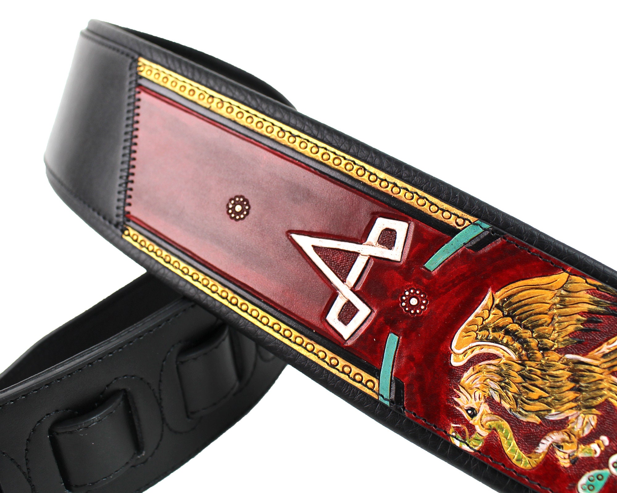 Walker and Williams KB-52-RD Black Strap W/mexican Coat of