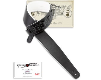 Walker And Williams G-12-BW Soft Matte Black Top With Arctic White Padded Glove Leather Back & Tapered Nose