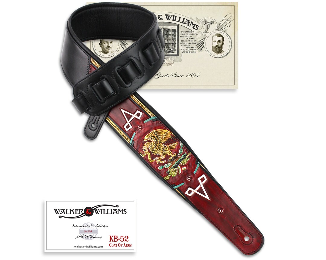 【2plan】Latin Leather Walker Walker and Williams KB-52-RD Black Strap W/mexican Coat of
