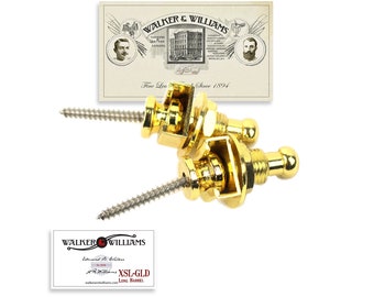 Walker And Williams XSL-2 Gold Extra Long Barrel Strap Locks