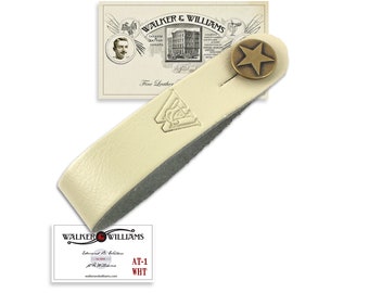 Walker And Williams AT-1-WHT Aged White Acoustic Guitar Strap Button Headstock Adaptor