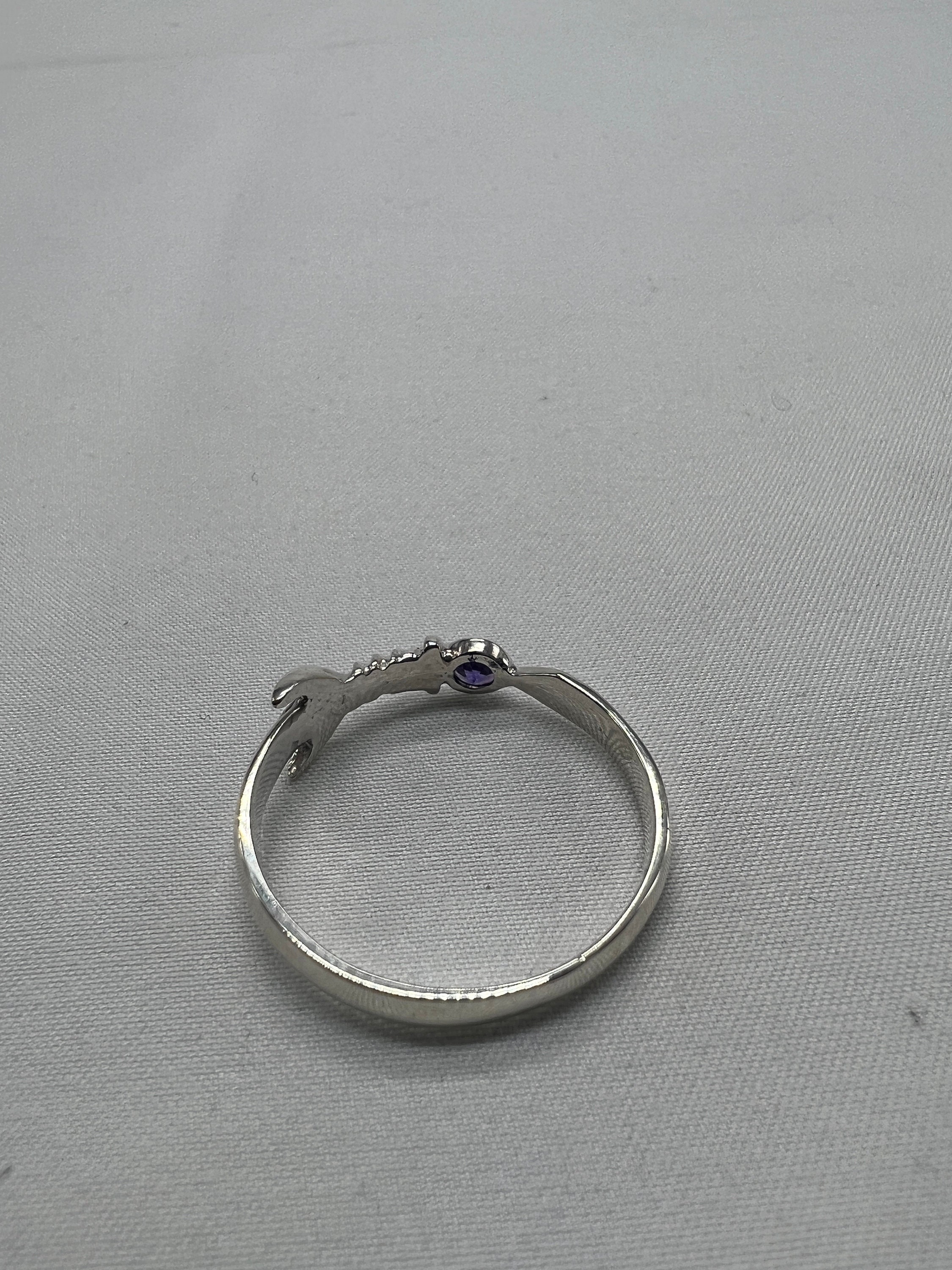 Sterling Silver .925 Sword Ring W/ Gemstones - Etsy