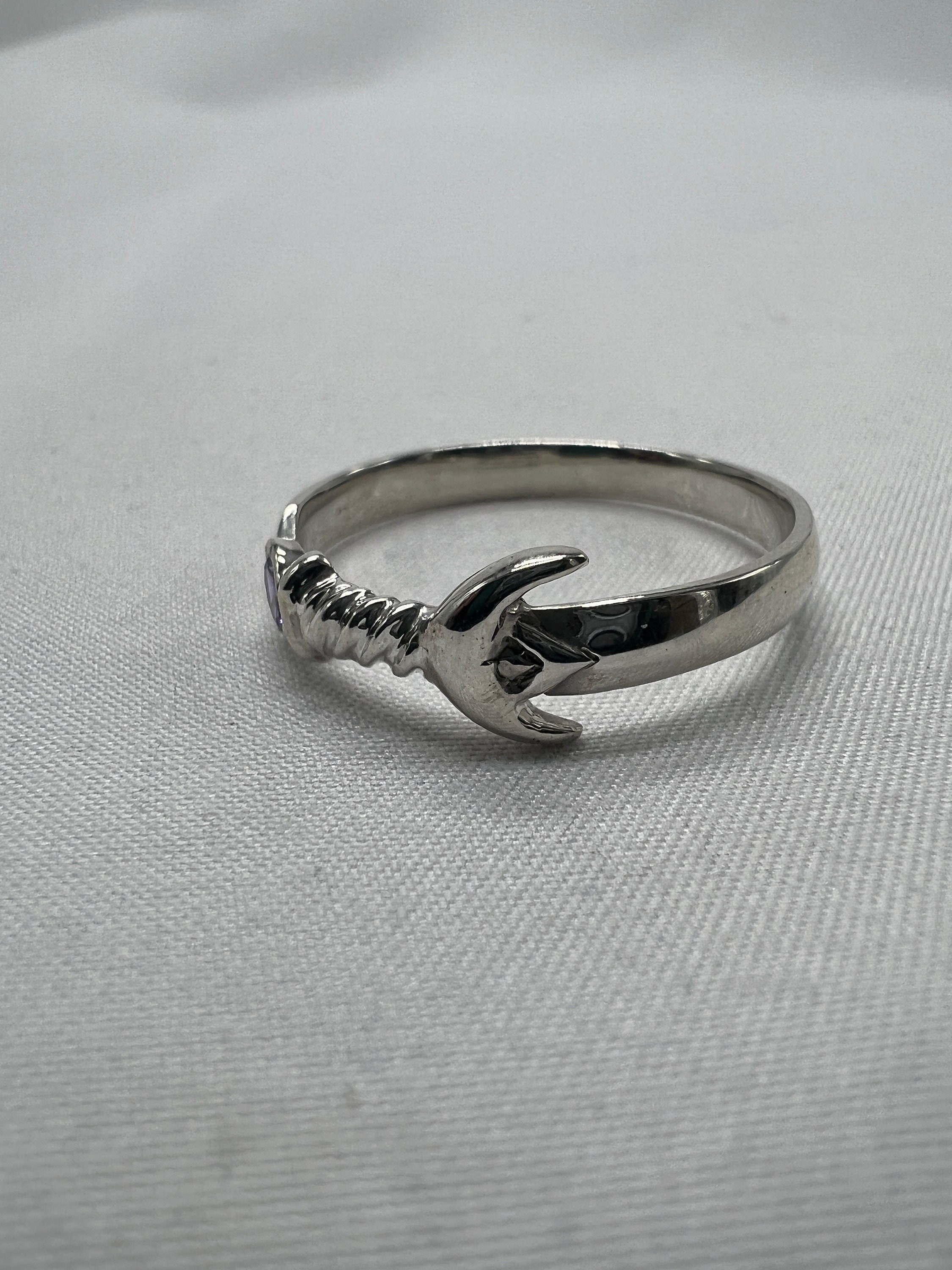 Sterling Silver .925 Sword Ring W/ Gemstones - Etsy