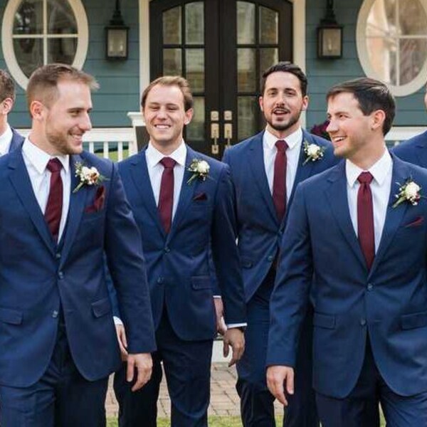 burgundy wedding tie