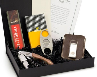 Graduation Gift For Him, Fraternity Gift Box Gift Set, Card, Party Box, Mens Graduation Gift, Bottle Opener, Cigar Cutter, Money Clip Wallet