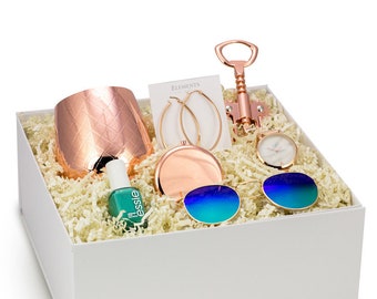 Bridesmaid Proposal Gift Box, Rose Gold, Bridesmaid Gift Set, Bridesmaid Boxes, Maid of Honor Proposal Gift Box, Sunglasses Wedding Rustic