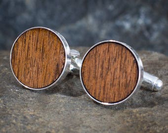 5 Year Anniversary Gift, Wood Cufflinks, Wood cuff links, Wood Anniversary Gifts for Him, Wedding anniversary, Wood cuff links