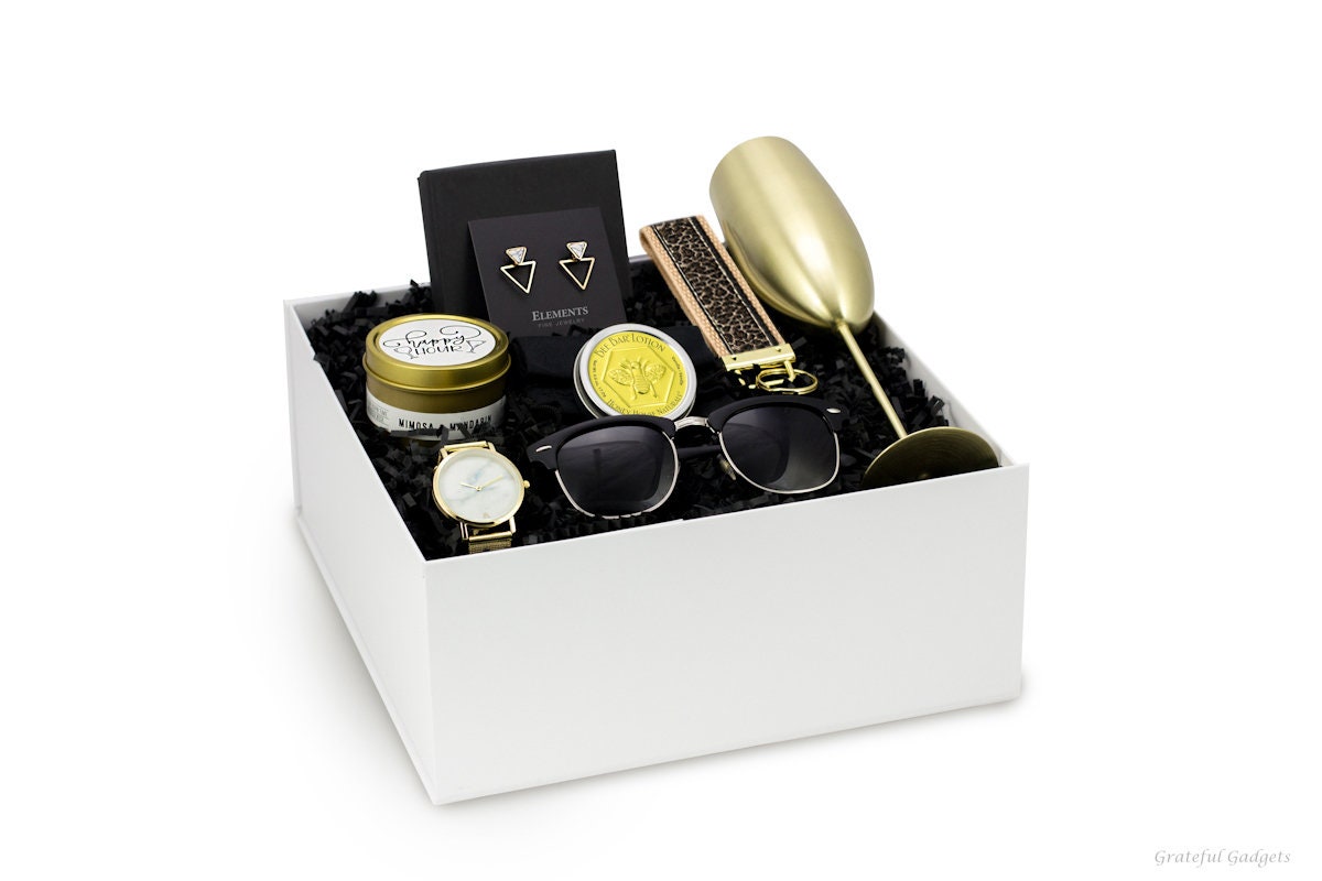 Women's Gift Box, Complete Women's Gift Set, Gold Watch
