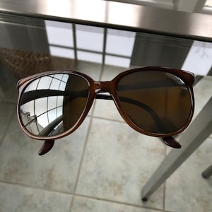 Rare Vuarnet Mirrored Sunglasses, Vintage, Retro, Iconic French Brand, Pouilloux Medium Brown Frame, includes original soft case