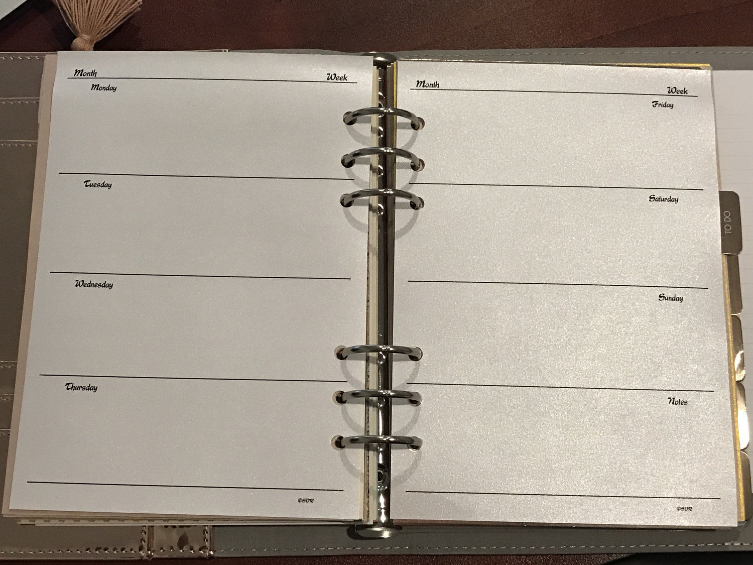 PERSONAL WO1P GOLD Edge/white Dated Planner Inserts 2021 2022 