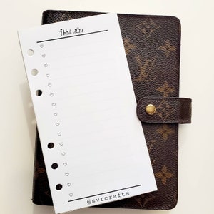 WISH LISTS A5/PERSONAL Gold umrandet/weiß gedruckt Planer Einsätze, physische, gelochte Hochzeit, Wunschliste, zu tun, Shopping-Tracker