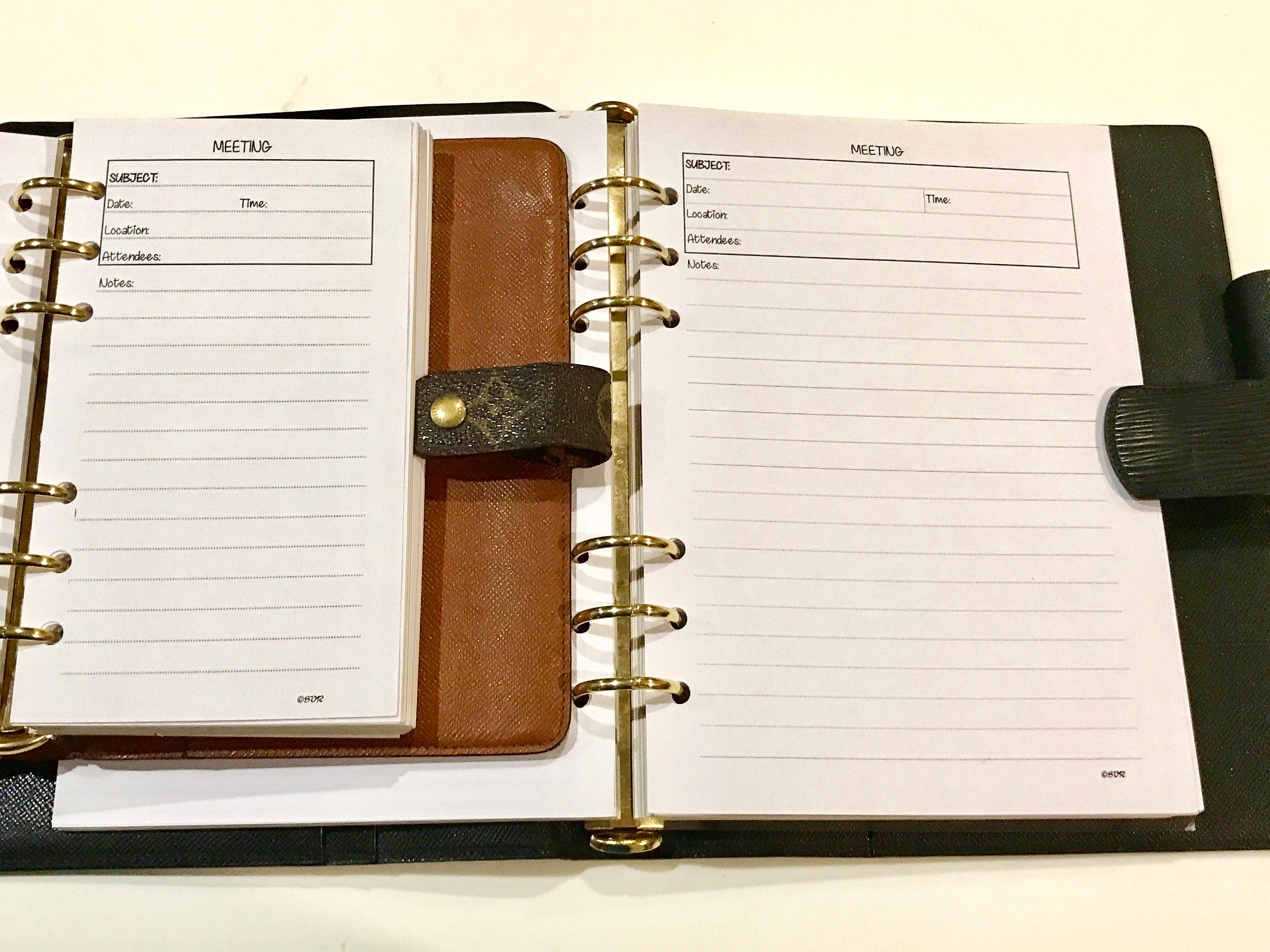 A5 Planner Setup in My Louis Vuitton GM Agenda 