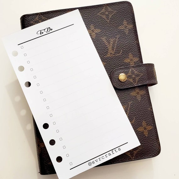 TO DO A5/PERSONAL Gold Edge/white Task Lists Planner Inserts 