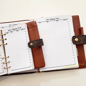 Personal Sized Planner -Undated Monthly Pages Inserts suitable for Louis  Vuitton MM Agenda - Rose Gold or Gold metallic edge- Goal plan