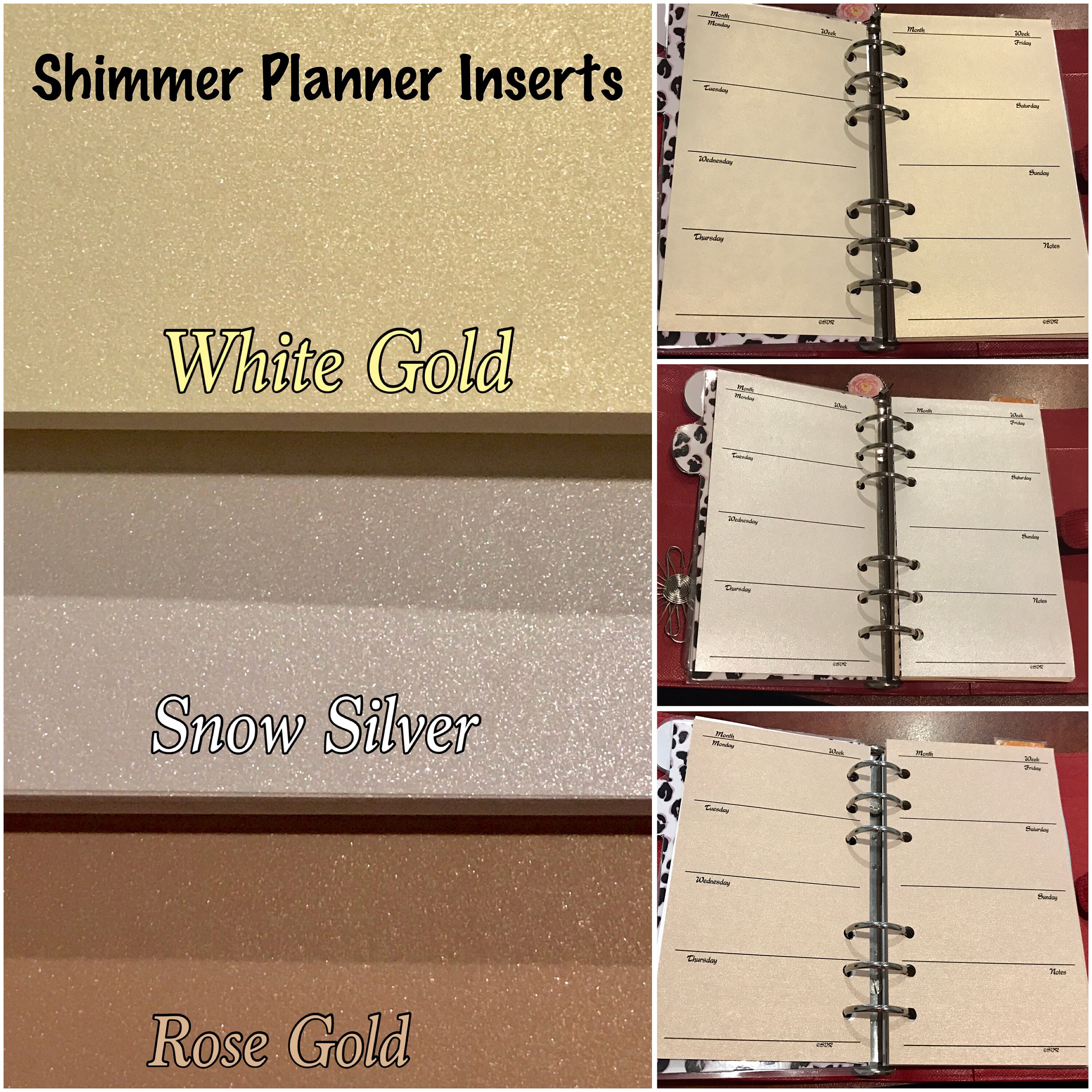 TO DO A5/PERSONAL Gold Edge/White Task Lists Planner Inserts, Foil Printed,  FITs Louis Vuitton Agenda gm mm