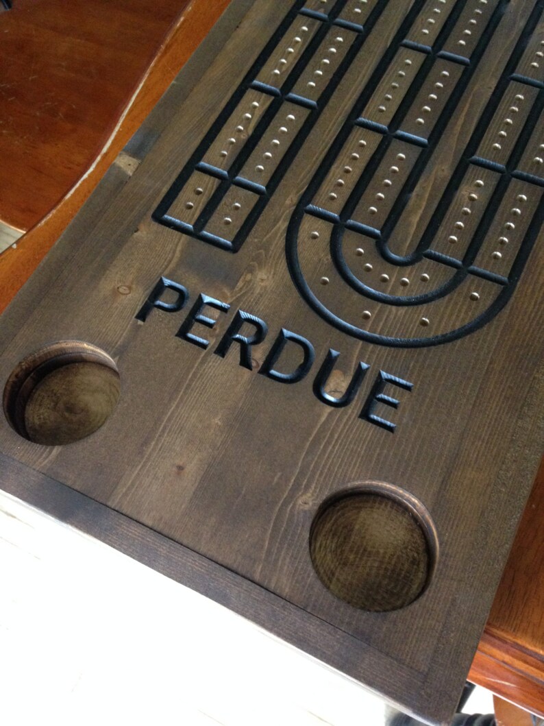 Cribbage Table Cribbage Board End Table Personalized Engraving Etsy