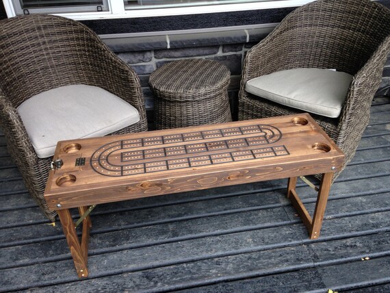Cribbage Table Cribbage Board End Table Personalized Engraving Etsy