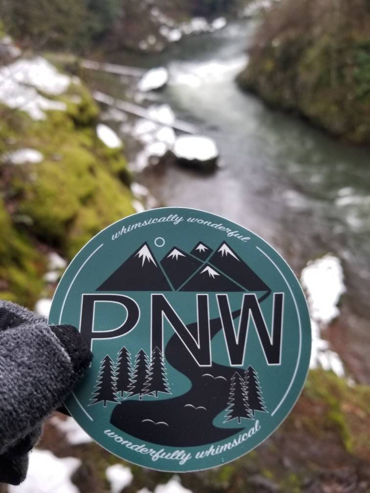 Dos pegatinas del noroeste del Pacífico paquete doble de | Etsy