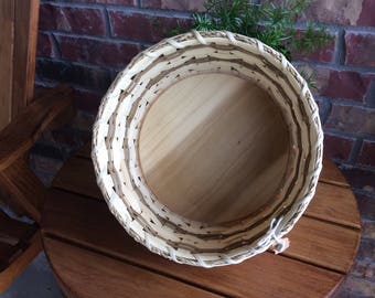 Round Wooden Bottom Basket