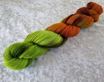 Dryad: Poldale handdyed Superwash fingering weight sock yarn.