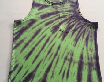 mens tie dye singlet