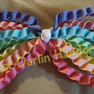 Hair Streamer, Ponytail streamer, Ribbon hair tie, Girls bows, Ponytail elastic, hair accessories, Pigtails