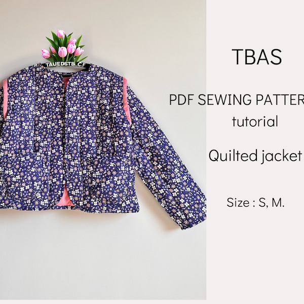 PDF Sewing pattern quilted jacket, patchwork jacket pattern.