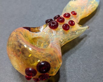 Color Changing Peach to Blue Tentacle Spike Pipe