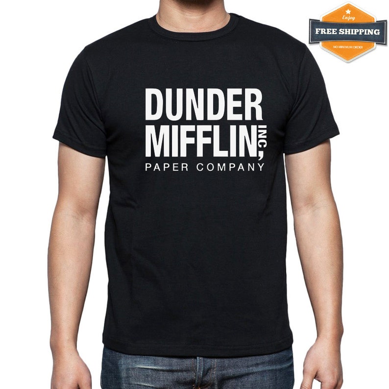 Dunder Mifflin Shirt,Dunder Mifflin Tee,Dunder Mifflin T-Shirt,Michael Scott Shirt,Michael Scott Tee,Dwight Schrute Shirt,FREE Shipping image 1