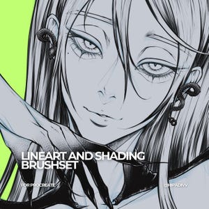 INSTANT DOWNLOAD padivv Lineart and Shading Brushset for Procreate