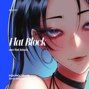 hipadivv Flat Block Set for Procreate Brush (Rendering Brushes)