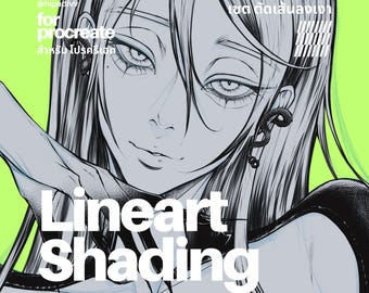 hipadivv Lineart Shading Set for Procreate (Lineart Brushes)
