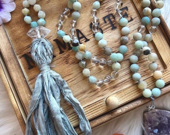 108 beaded mala ,108 beaded meditation mala, Gemstone Mala, Beaded Necklace, Meditation Mala Neckalce, crystal mala, prayer beads, yoga