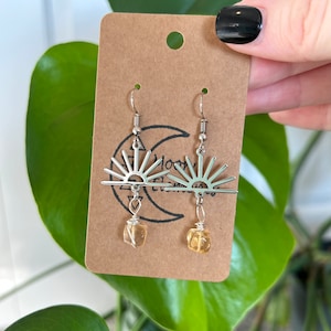 Gemstone Earrings, Gemstone Earrings Dangle, Crystal Earrings, Crystal Earrings Dangle, Sun Earrings, Sun Earrings Dangle, Silver Earrings