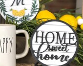 tiered tray home sweet home faux shiplap sign