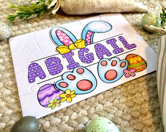 Name Puzzle, Personalized Easter Puzzle, Easter basket filler, Easter gift, Childs Easter gift, Custom name puzzle