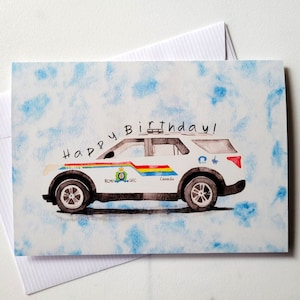 Carte de joyeux anniversaire Ford Explorer Cruiser de la GRC