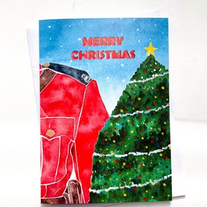 Carte Joyeux Noël Arbre de Noël Serge rouge de la GRC