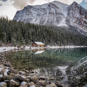 Lake Louise Boathouse Photography Print