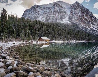 Lake Louise Boathouse Photography Print