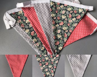 Busy Lizzie handmade cotton bunting