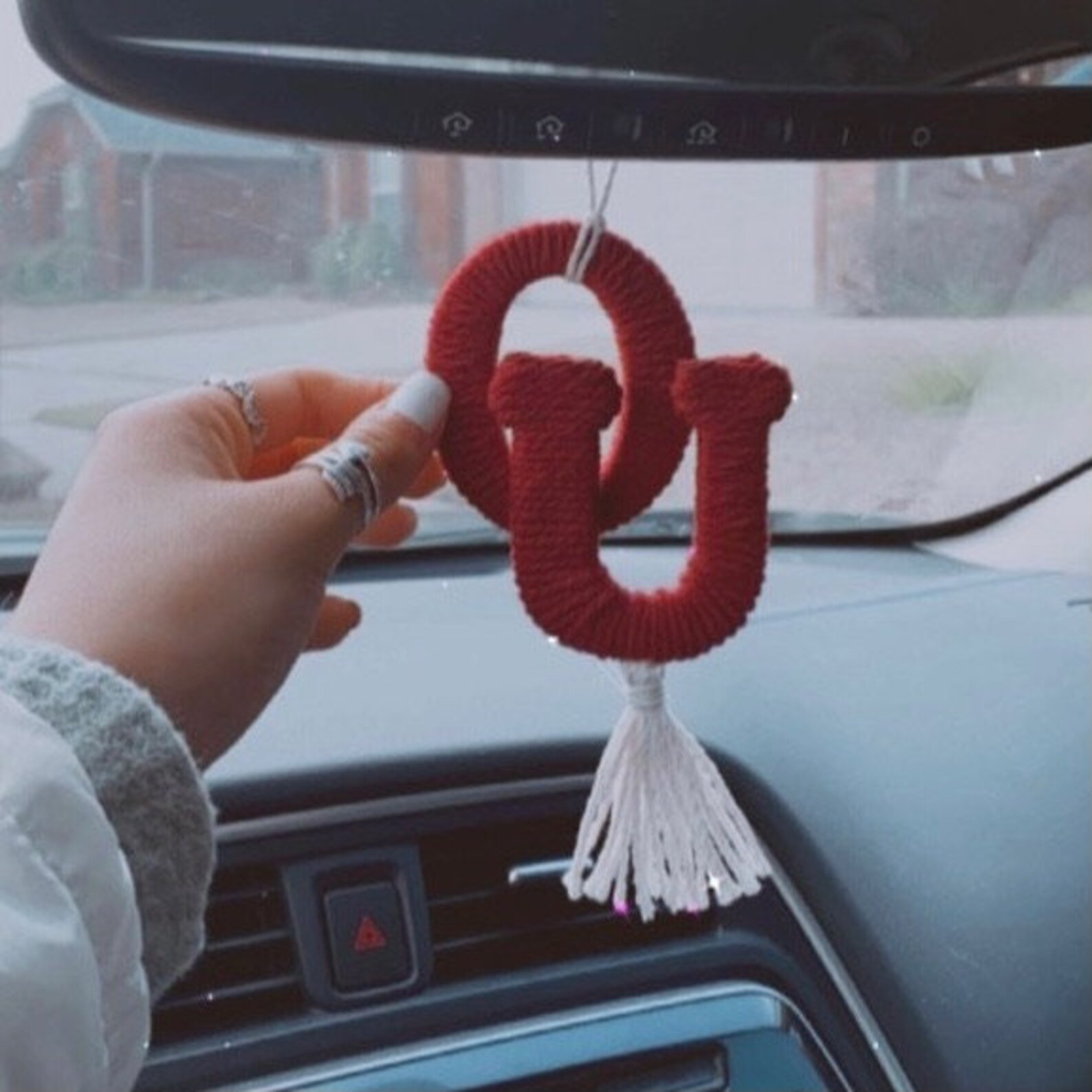 Custom College Rearview Mirror Decor School Rear View Mirror Etsy