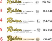 50 39 s 60 39 s Stratocaster Style Vintage Strat Waterslide Headstock Decals S Head Style Spaghetti and Bold